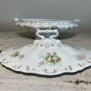 Antique J&G Meakin England Covered Serving Dish Floral Tureen Cottage Core